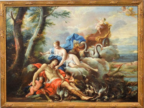 Michele Rocca (1666 -1751)  Diana and Endymion - Paintings & Drawings Style Louis XIV